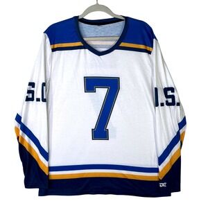 SZA SOS Tour Hockey Jersey Style Shirt White Blue Gold XL St Louis Blues Theme